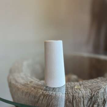 Small straight striped bud vase